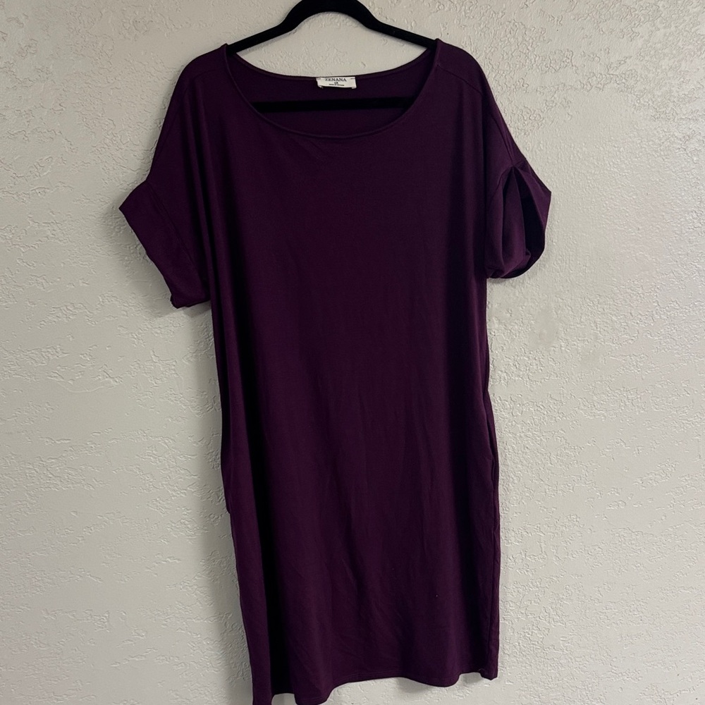 Zenana Outfitters Plum Short Sleeve Top